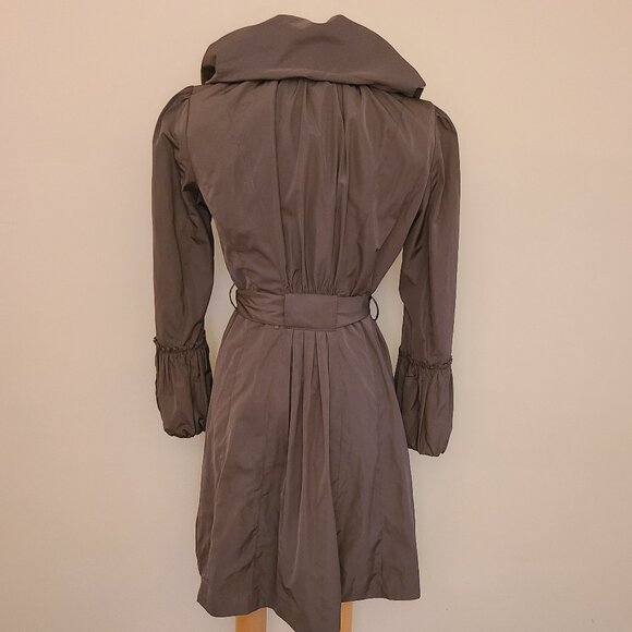 per una Ruffled Collar & Bell Sleeve Belted Coat - Picture 4 of 12